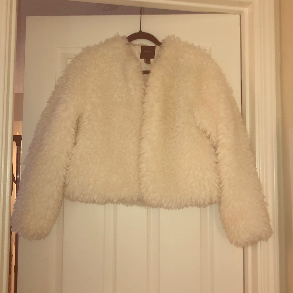 Faux Fur Cream Jacket